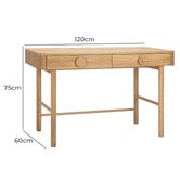 Temple &amp; Webster Callahan 2 Drawer Writing Desk