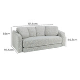 Temple &amp; Webster Nani 3 Seater Queen Upholstered Sofa Bed