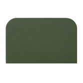 Temple &amp; Webster Forest Green Alpha Velvet Bedhead