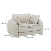 Temple &amp; Webster Georgia 1.5 Seater Single Boucle Sofa Bed