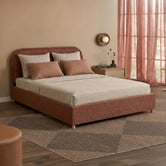 Temple &amp; Webster Elba Upholstered Gas Lift Storage Bed Frame