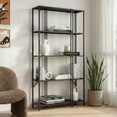 Temple &amp; Webster Miles 5 Tier Iron Bookshelf