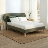 Temple &amp; Webster Lozenge Upholstered Bed