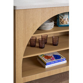 Temple &amp; Webster Duncan Travertine-Look Kitchen Island