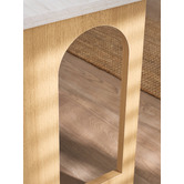 Temple &amp; Webster Duncan Travertine-Look Kitchen Island