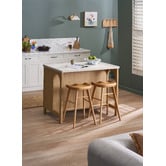 Temple &amp; Webster 66cm Sella Beech Wood Bar Stool
