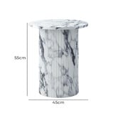 Temple &amp; Webster Tilly Viola Marble-Look Side Table