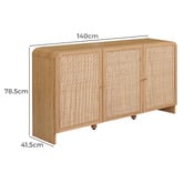 Temple &amp; Webster Maxine Rattan Sideboard