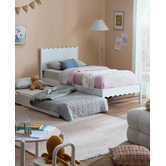 Temple &amp; Webster Luna Pine Wood Single Bed with Trundle