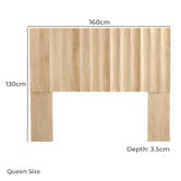 Temple &amp; Webster Hendry Mango Wood Bedhead