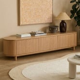 Temple &amp; Webster Premium Cannes Curved Entertainment TV Unit