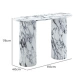 Temple &amp; Webster Tilly Viola Marble-Look Console Table