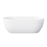 Temple &amp; Webster Avalon Egg Acrylic Freestanding Bath with Overflow