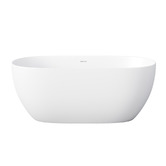 Temple &amp; Webster Avalon Egg Acrylic Freestanding Bath with Overflow