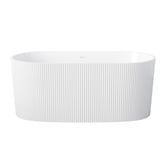 Temple &amp; Webster Avalon 1500mm Acrylic Fluted Freestanding Bath with Overflow