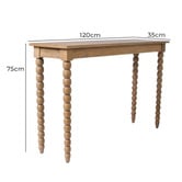 Temple &amp; Webster Zara Mango Wood Bobbin Console Table