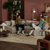 Temple &amp; Webster Arco Curved 4 Seater Modular Sofa