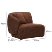 Temple &amp; Webster Crescent Left Corner Lounge Chair