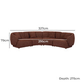 Temple &amp; Webster Crescent 5 Seater Modular Sofa