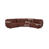 Temple &amp; Webster Crescent 5 Seater Modular Sofa