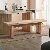 Temple &amp; Webster Arielle Mango Wood Dining Bench