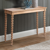 Temple &amp; Webster Zara Mango Wood Bobbin Console Table
