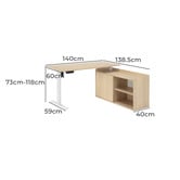 Temple &amp; Webster Ally Electric Sit &amp; Stand Corner Desk