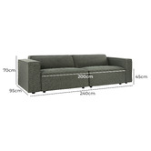 Temple &amp; Webster Russo 5 Seater Sofa &amp; Ottoman Set