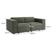 Temple &amp; Webster Russo 5 Seater Sofa &amp; Ottoman Set