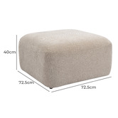 Temple &amp; Webster Cami 4 Seater Chenille Modular Sofa &amp; Ottoman Set