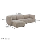 Temple &amp; Webster Vivian 4 Seater Sofa with Chaise