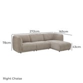 Temple &amp; Webster Vivian 4 Seater Sofa with Chaise