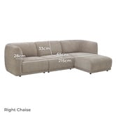 Temple &amp; Webster Vivian 4 Seater Sofa with Chaise