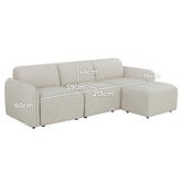 Temple &amp; Webster Barton 4 Seater Modular Sofa &amp; Ottoman Set