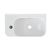 Temple &amp; Webster Sabina 450mm Gloss White Ceramic Wall Hung Basin with Overflow