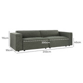 Temple &amp; Webster Russo 4 Seater Sofa Set