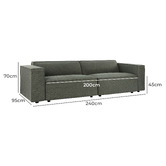 Temple &amp; Webster Russo 4 Seater Sofa Set
