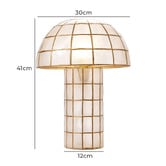 Temple &amp; Webster Dayla Mushroom Capiz Shell Table Lamp