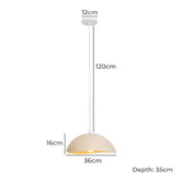 Temple &amp; Webster Jagger Organic Travertine-look Pendant Light