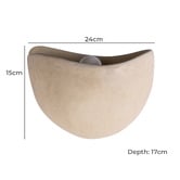 Temple &amp; Webster Jagger Organic Travertine-look Wall Light