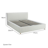 Temple &amp; Webster Hyde Boucle Gas Lift Queen Bed