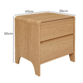 Temple &amp; Webster Raphael 2 Drawer Bedside Table