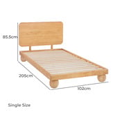 Temple &amp; Webster Bobble Pine Wood Ball Foot Bed