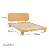 Temple &amp; Webster Bobble Pine Wood Ball Foot Bed