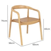 Temple &amp; Webster Bali Rubberwood Dining Chair