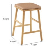 Temple &amp; Webster 63cm Mason Solid Rubberwood Bar Stools