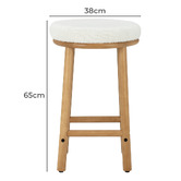 Temple &amp; Webster 65cm Chester Boucle Bar Stools