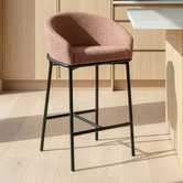 Temple &amp; Webster 65cm Tammy Boucle Counter Stool
