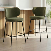 Temple &amp; Webster 66cm Petra Upholstered Bar Stools