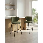Temple &amp; Webster 66cm Petra Upholstered Bar Stools